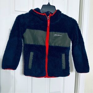 Boys Eddie Bauer Plush Zip Up- XS